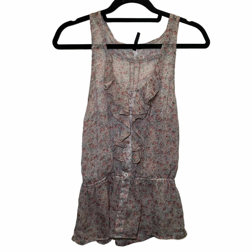 SOS Clothing Floral Ruffle Blouse Size Medium